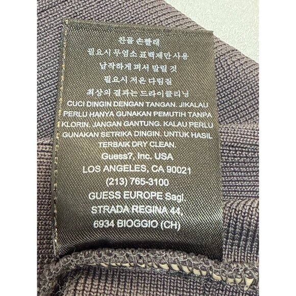 Guess Bandage Gray Mini Pencil Skirt Size M BodyCon Y2K Minimalist - Picture 8 of 11